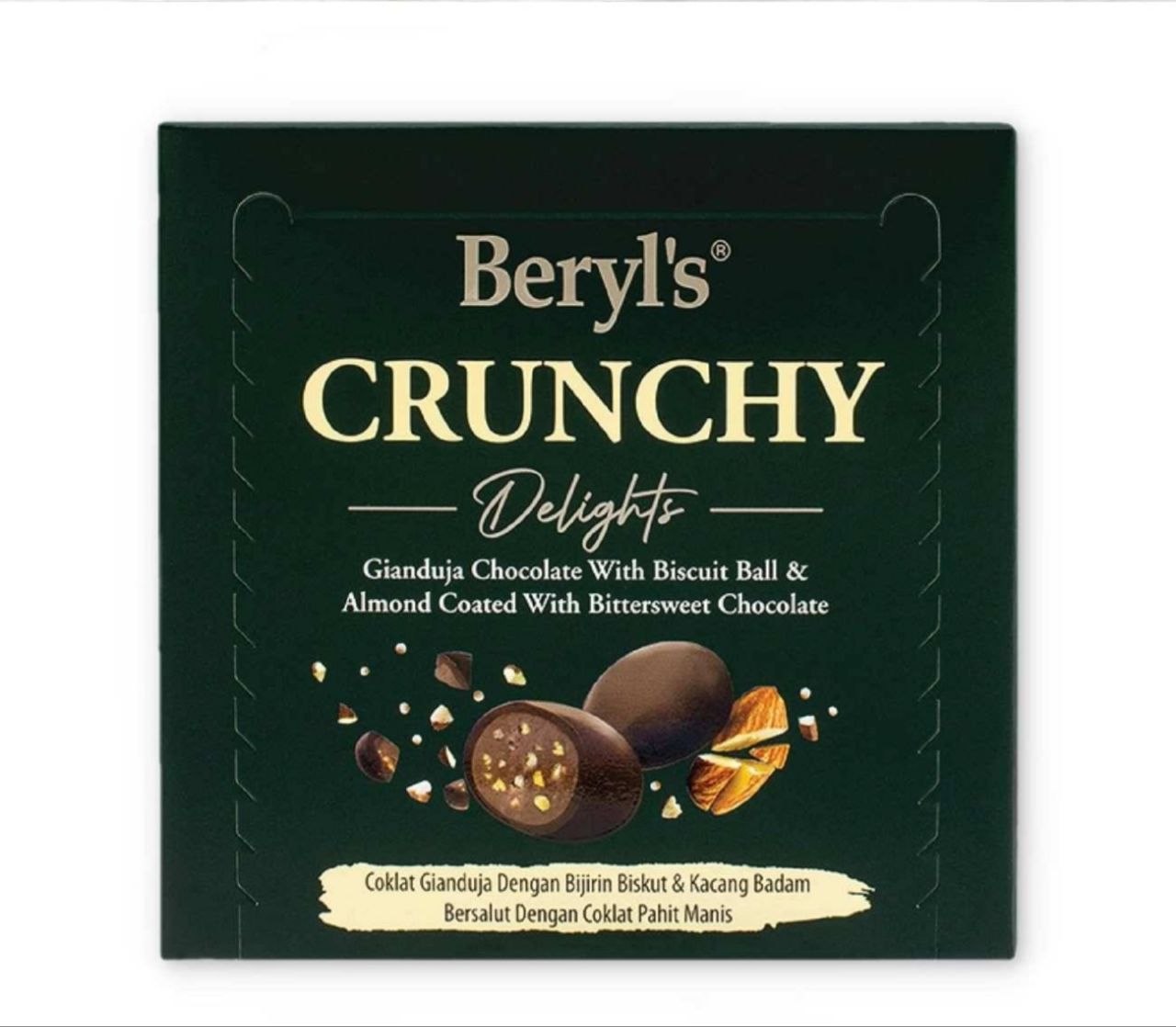 Beryl's Crunchy Delights Gianduja Choc Biscuit Ball With Bittersweet Chocolate 60g